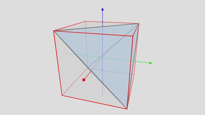 tetrahedron in cube 3D Model