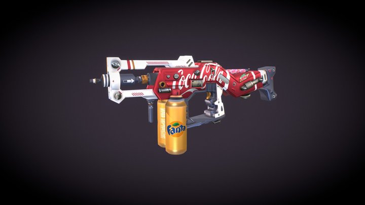 Stylized Submachine Gun (SMG) 3D Model