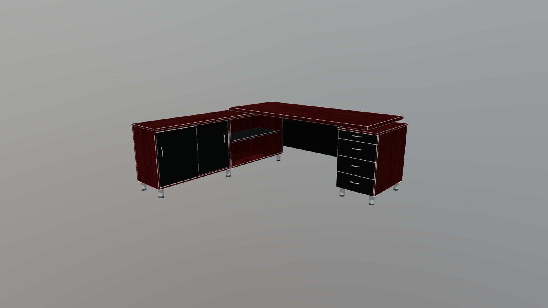 Raised executive desk - 3D model by Has Been Office Furniture (@hasbeen ...