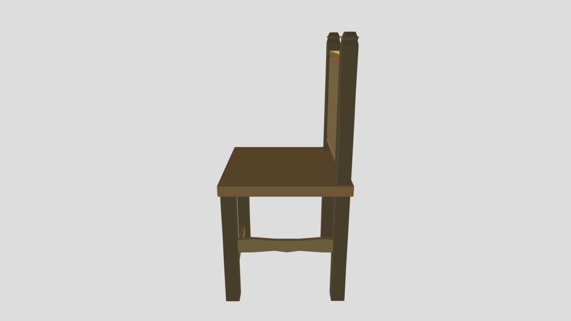 LowPoly medieval chair — Sketchfab embed 3D viewer