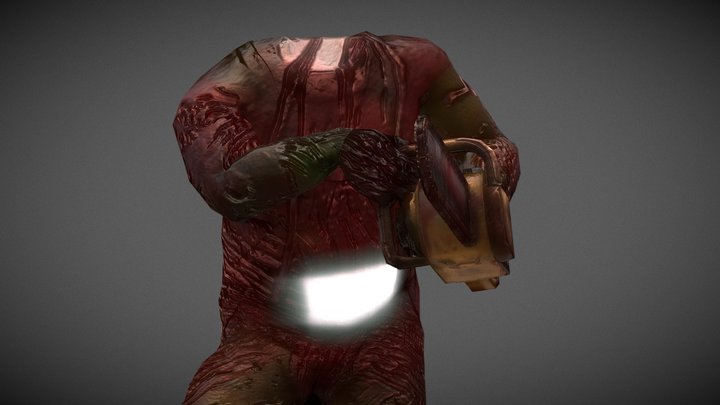 Slendytubbies 2-Dipsy Chainsaw (Brute) Preview 3D Model