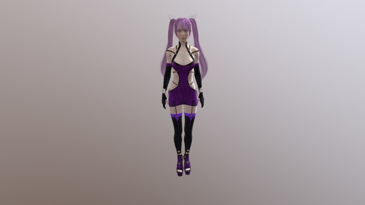 violet-Speaking 3D Model