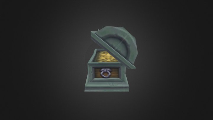 Low Poly Chest Open 3D Model