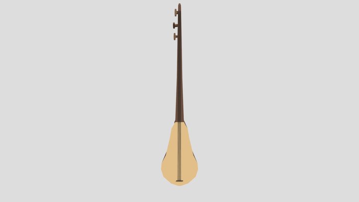 Kopuz Low Poly - Turkish Musical Instrument