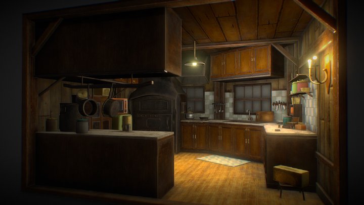 Kitchen Diorama Environment 2.0 3D Model