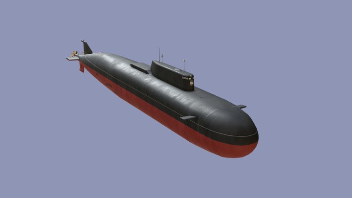 Submarine projekt 949A (Oskar-II) 3D Model