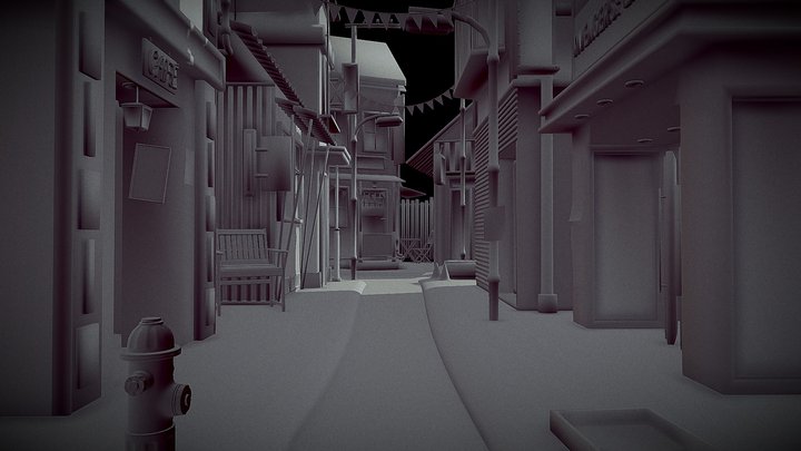 Japanese Street ( test ) 3D Model