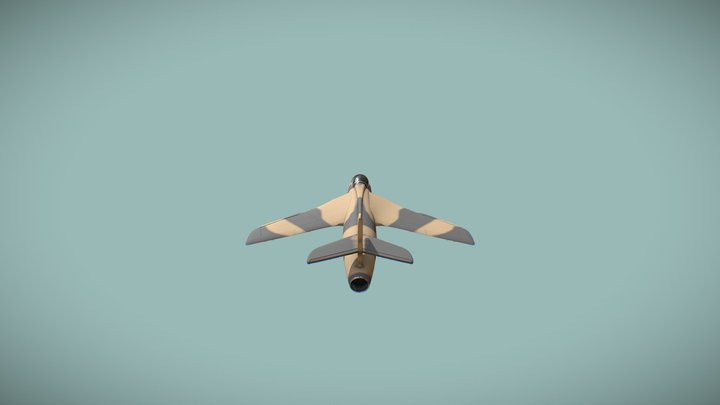 Hawker hunter Hardsurface ICA 3D Model