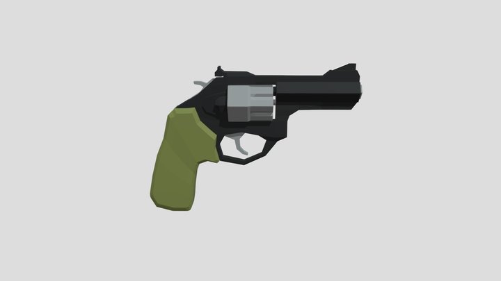 low poly ruger lcrx 22 mag 3D Model