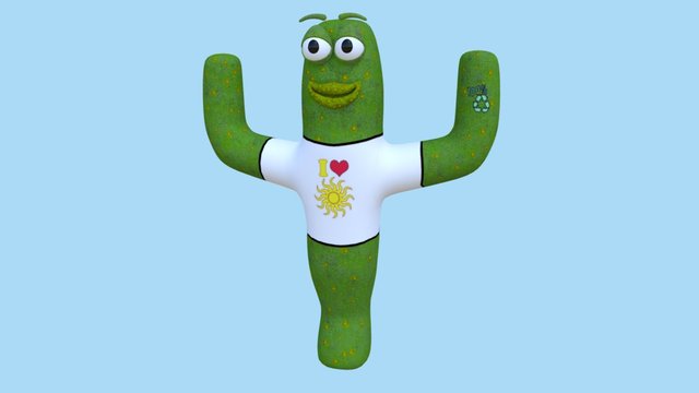 Happy Cactus 3D Model