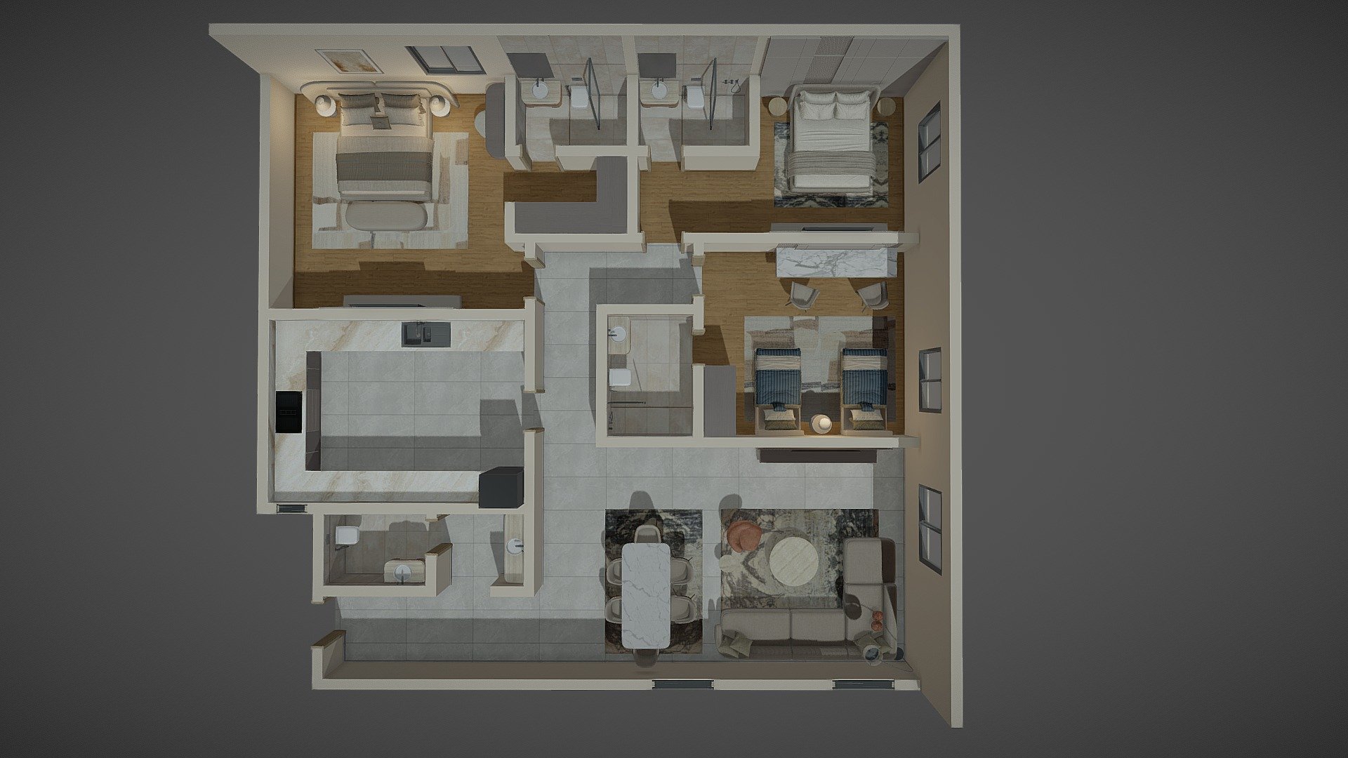 Al Khawalid Al Rimal _ Building- D (Apt. D-06) - 3D model by Dubizzle ...