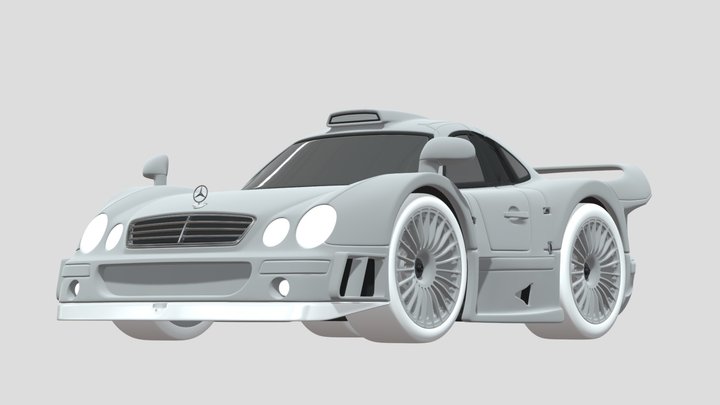 Mercedes- Benz CLK GTR Straßenversion 3D Model