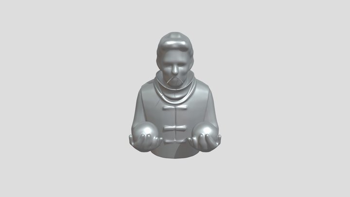 person holding two orange spheres 3D Model