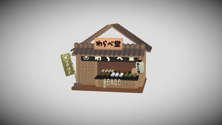 Japanese Food Stand 3D Model
