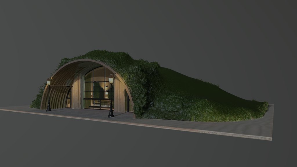 Eco house or Bus station based on Quonset
