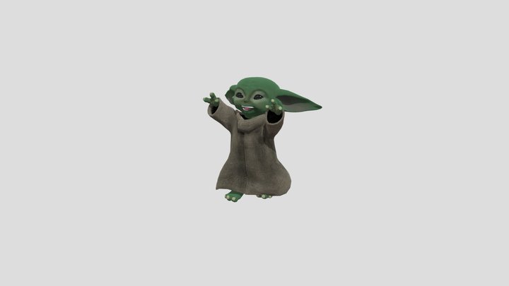 Baby Yoda - Grogu with glasses 3D model