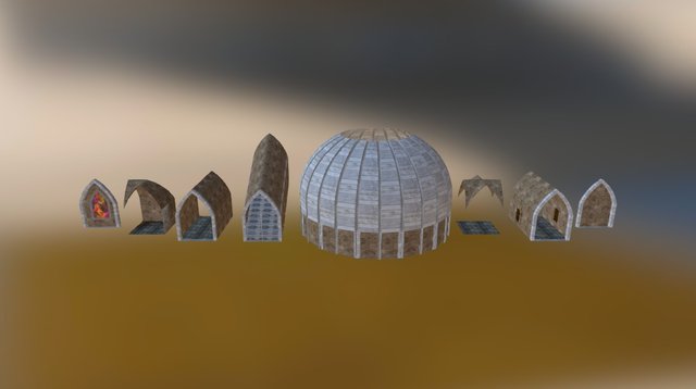 Modular Dungeon Assets 3D Model