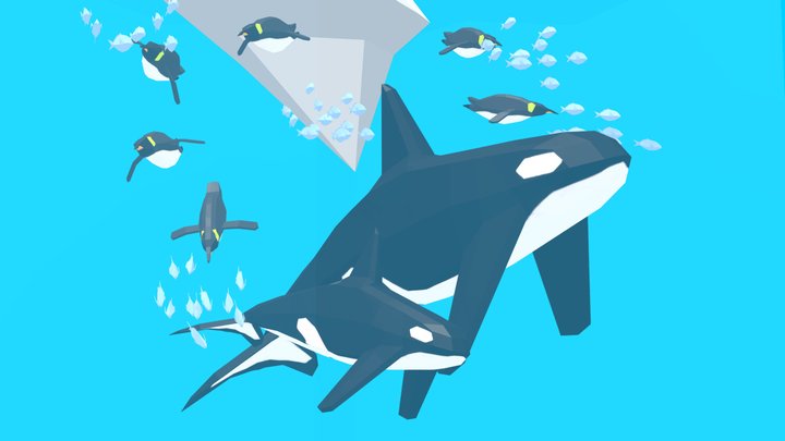 Low Poly Antartica Project 3D Model