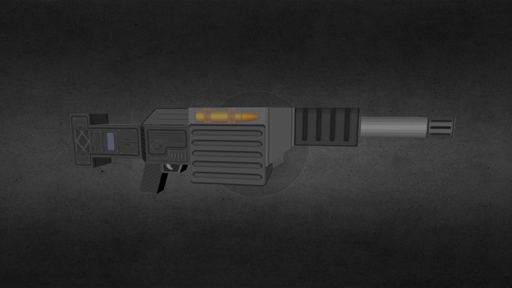 Machine_Gun_Pixel 3D Model