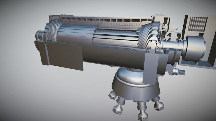 Nuclear- Turbo- Generator 3D Model
