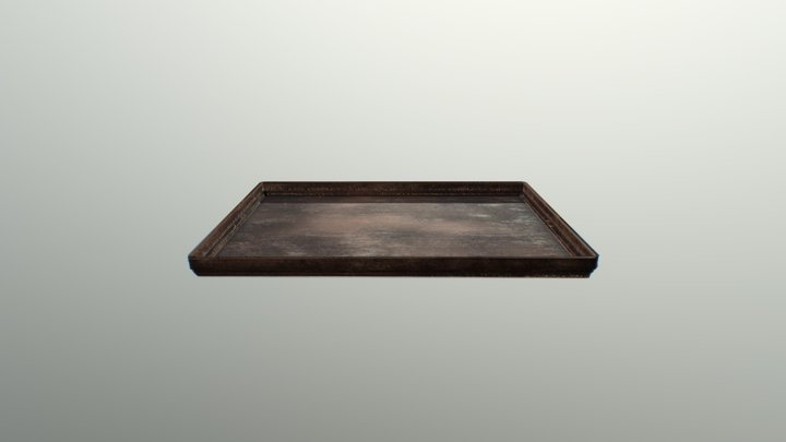 Wooden plate 3D Model