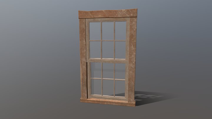 Wooden window 3D Model