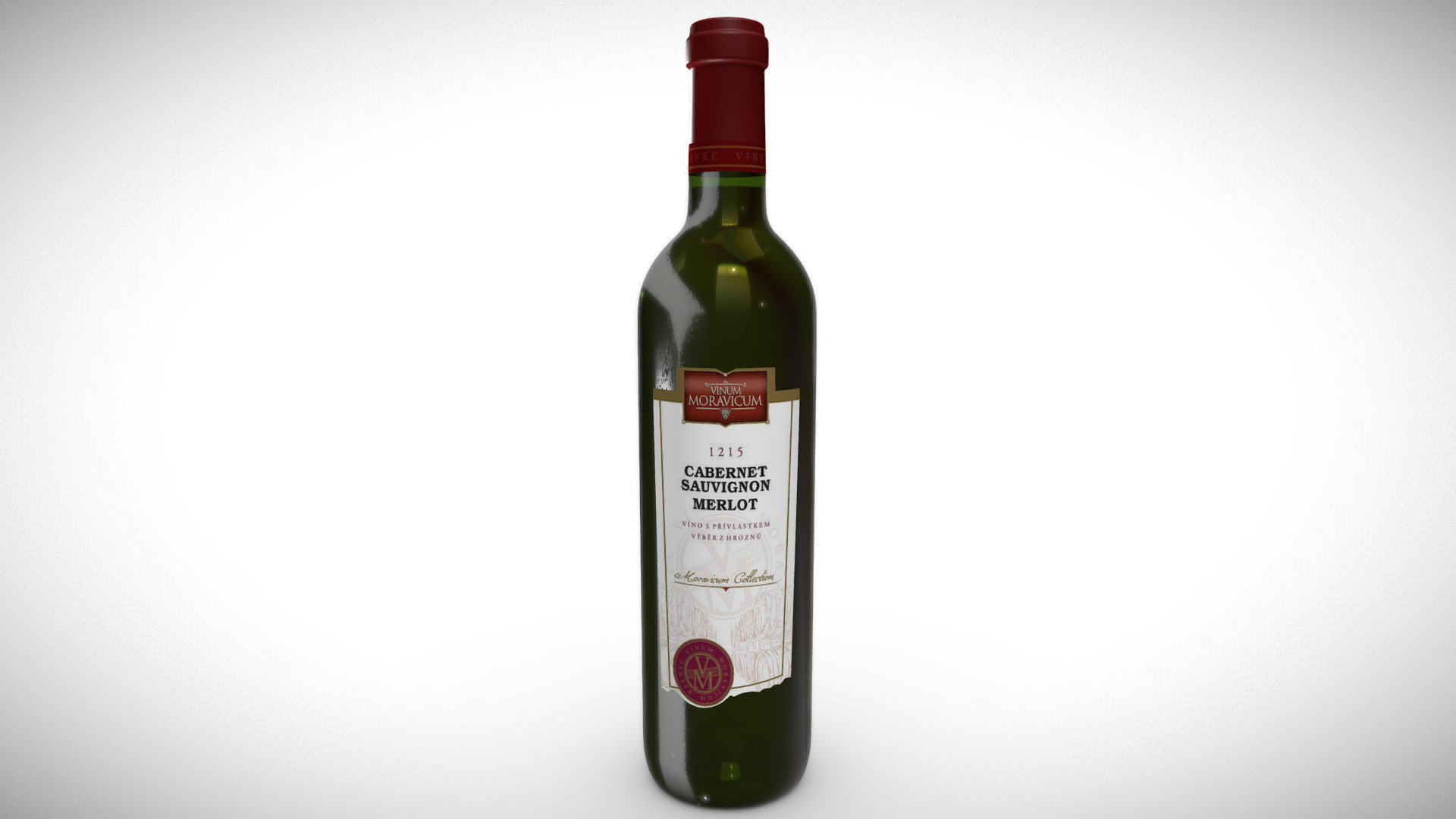 3D model Bottle of Wine 1215 Cabernet Sauvignon Merlot - This is a 3D model of the Bottle of Wine 1215 Cabernet Sauvignon Merlot. The 3D model is about a bottle of wine.