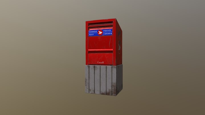 Red Mailbox 3D Model