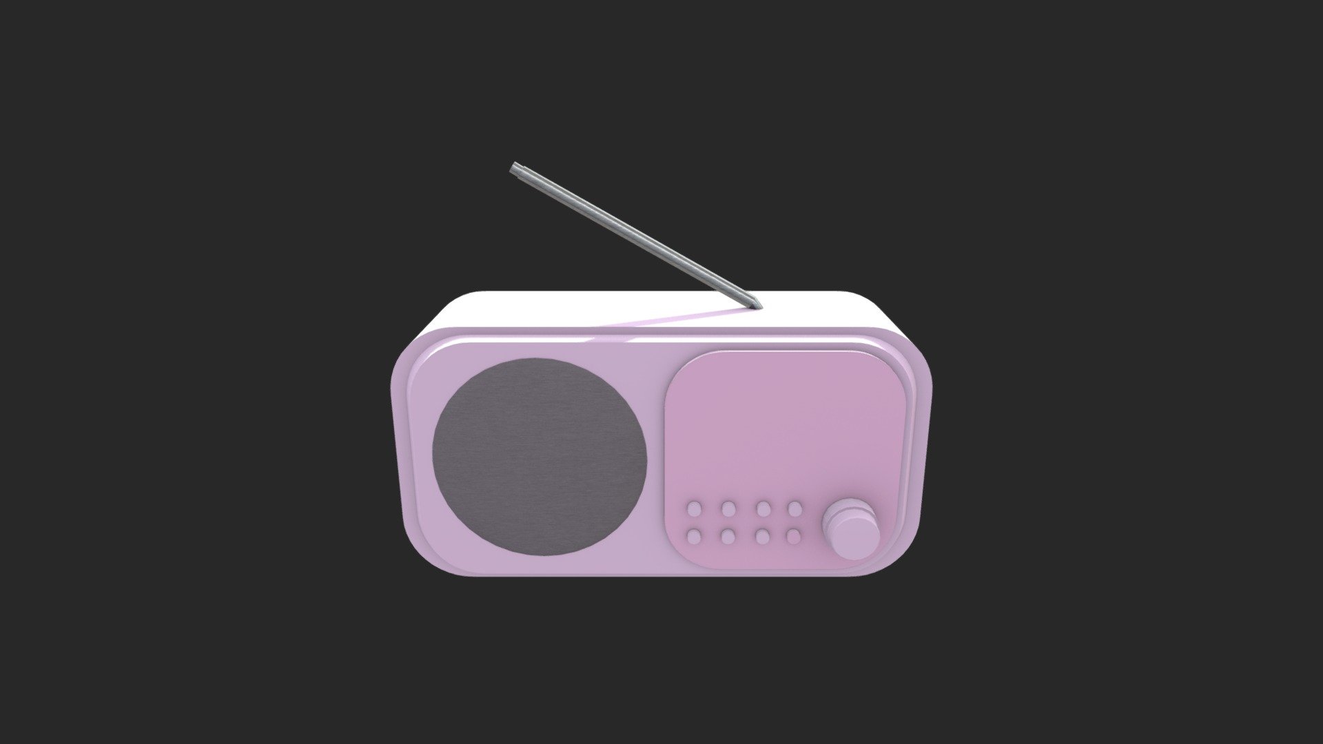 TexturedRadio - 3D model by Emily (@xNovaPsyche) [99c2a0f] - Sketchfab