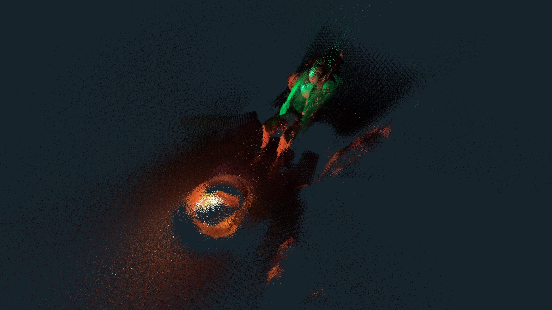 Day 44: Self Portrait w campfire and greenlight
