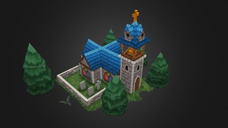 Hand-Painted Medieval Chapel 3D Model