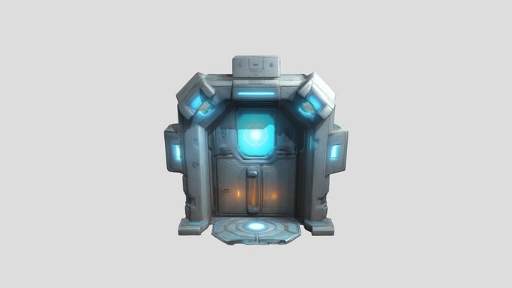 sci-fi portal door, fantasy 3D Model