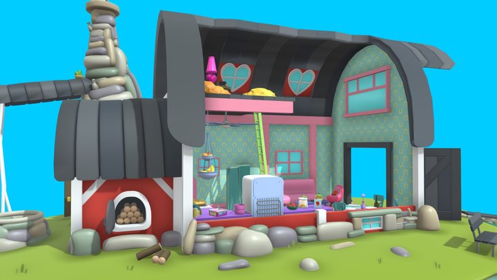 Lady Rainicorn's Barn 3D Model
