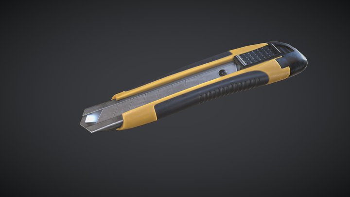 Plastic Box Cutter 3D Model