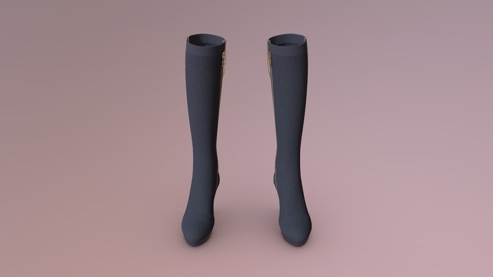 high heel boots 3D Model