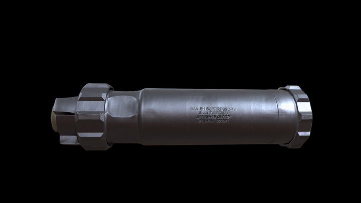 Pistol Silencer 3D Model