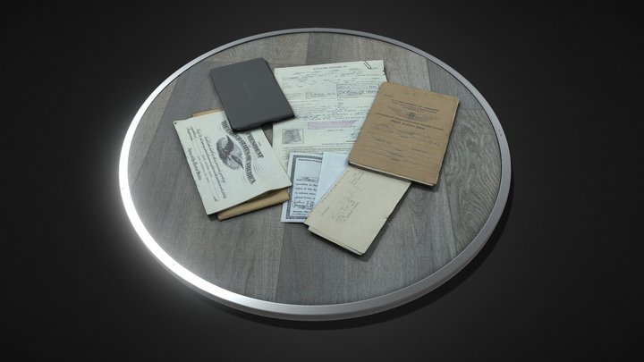 Pilot Log/Various Documents 3D Model