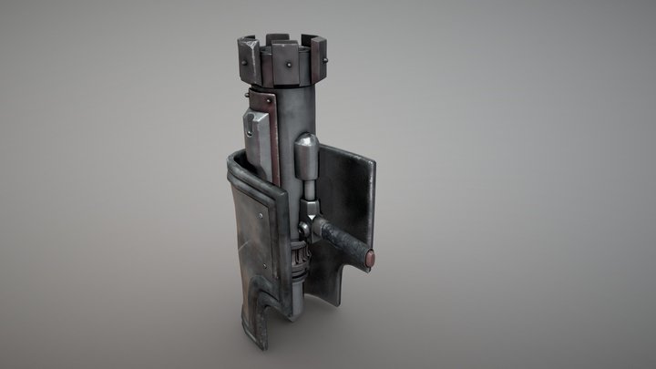 Fire Force weapon, Core Annihilating Pile Bunker 3D Model