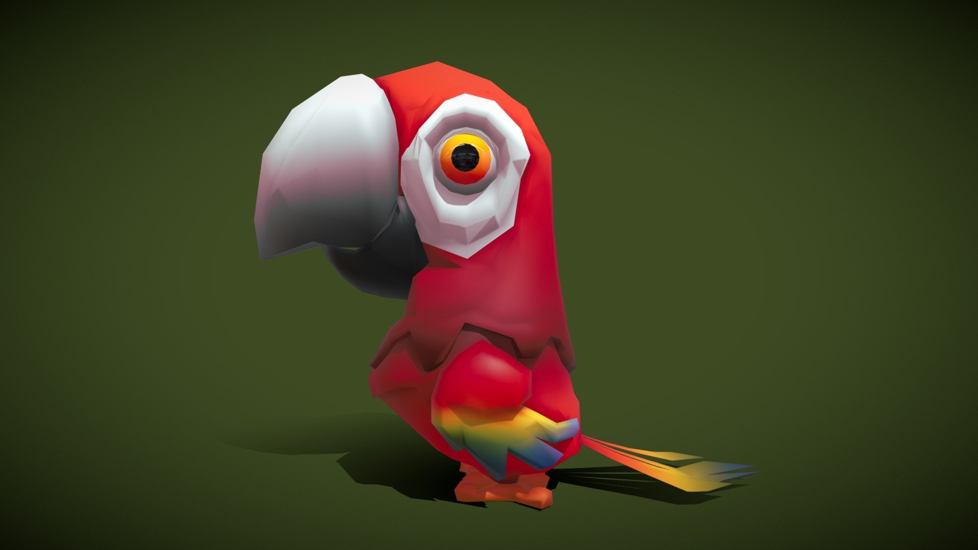 Low Poly Cartoon Macaw - Buy Royalty Free 3D model by Toon Goo ...