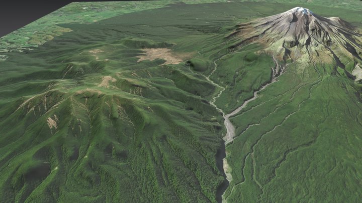 Egmont National Park, NZ 3D Model
