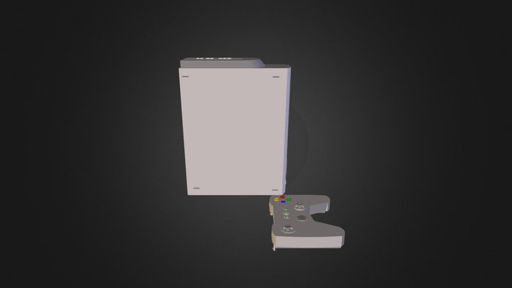 Xbox-360 With Controller 3D Model