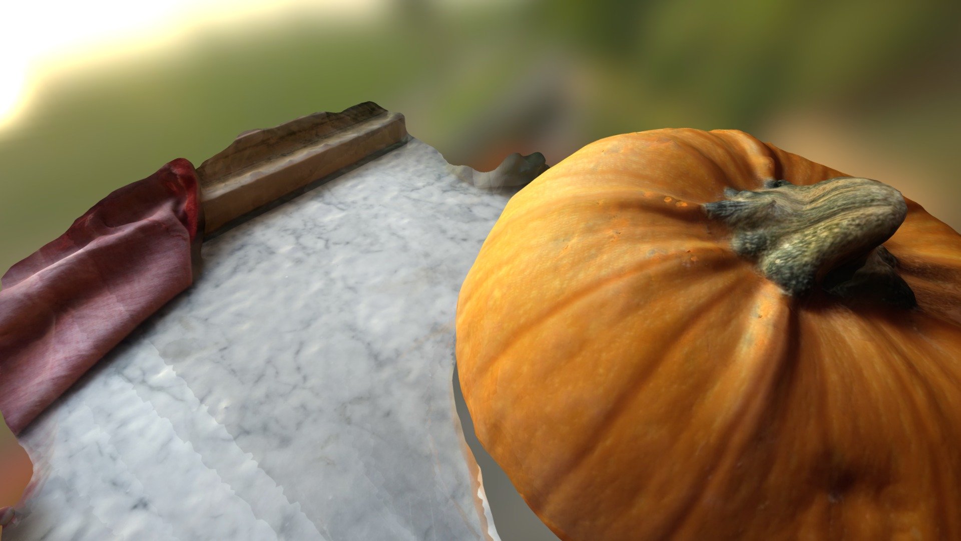 Pumpkin Simplified 3d Mesh — Sketchfab embed 3D viewer