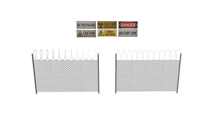 Simple Chainlink Fence – Free 3D Model STL