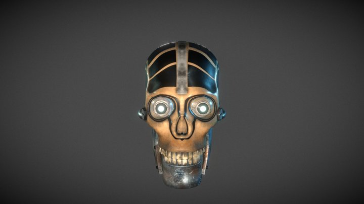 Sci-Fi Skull 3D Model