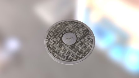 Low Poly Manhole Mesh 3D Model