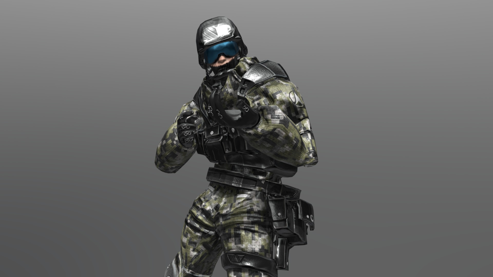 3D model Army Soldier Animation - This is a 3D model of the Army Soldier Animation. The 3D model is about a man in a garment.