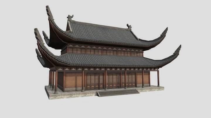 Chinese ancient building_H26 3D Model