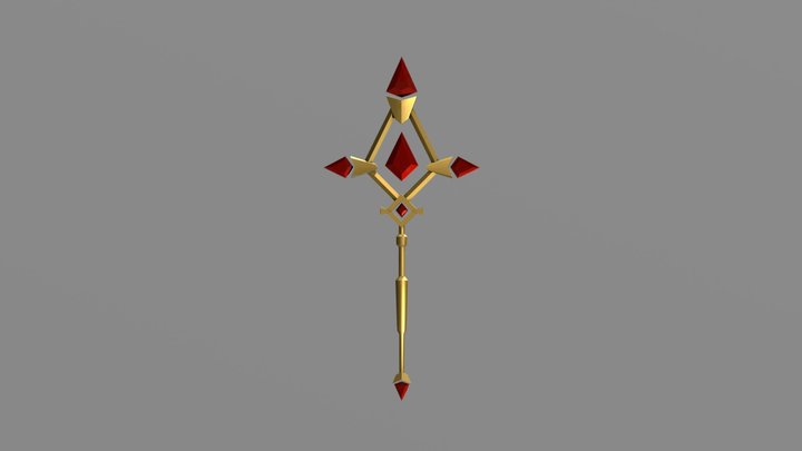 Mage Staff 3D Model