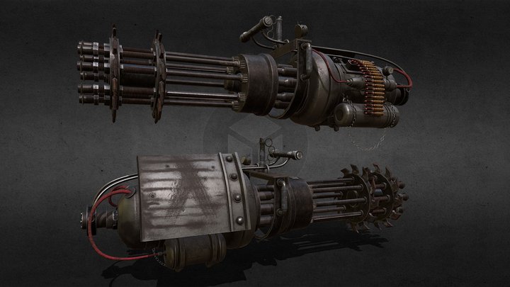 Gatling Gun 3D Model