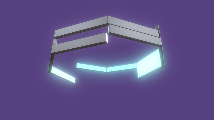 Futuristic Workspace: Lamp 3D Model